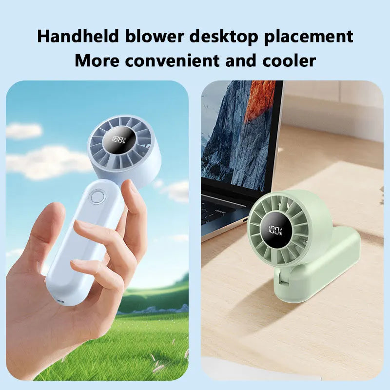 Mini ventilateur portable Xiaomi 120 vitesses, ventilateurs de bureau sans pales rechargeables, refroidissement instantané avec mode glace pour hommes et femmes, nouveau