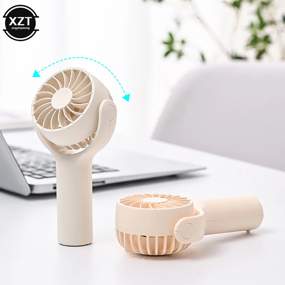 Ventilateur Portable Rotatif Mini Ventilateur Électrique Portable Ventilateur de Refroidissement USB Rechargeable pour Voyage Extérieur Cadeaux pour Femmes
