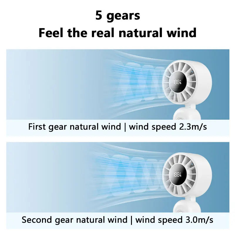 Mini ventilateur portable Xiaomi 120 vitesses, ventilateurs de bureau sans pales rechargeables, refroidissement instantané avec mode glace pour hommes et femmes, nouveau
