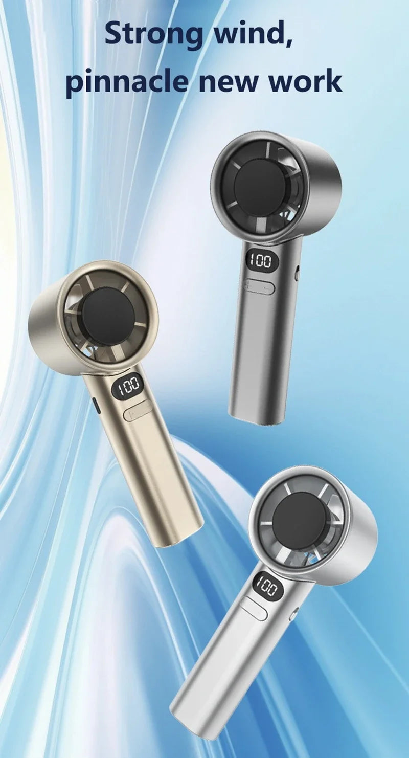 Ventilateur portable Xiaomi Ultra, contrôle de la vitesse du vent sur 100 niveaux, mini ventilateur turbo alimenté par USB, durable à grande vitesse pour une utilisation en extérieur