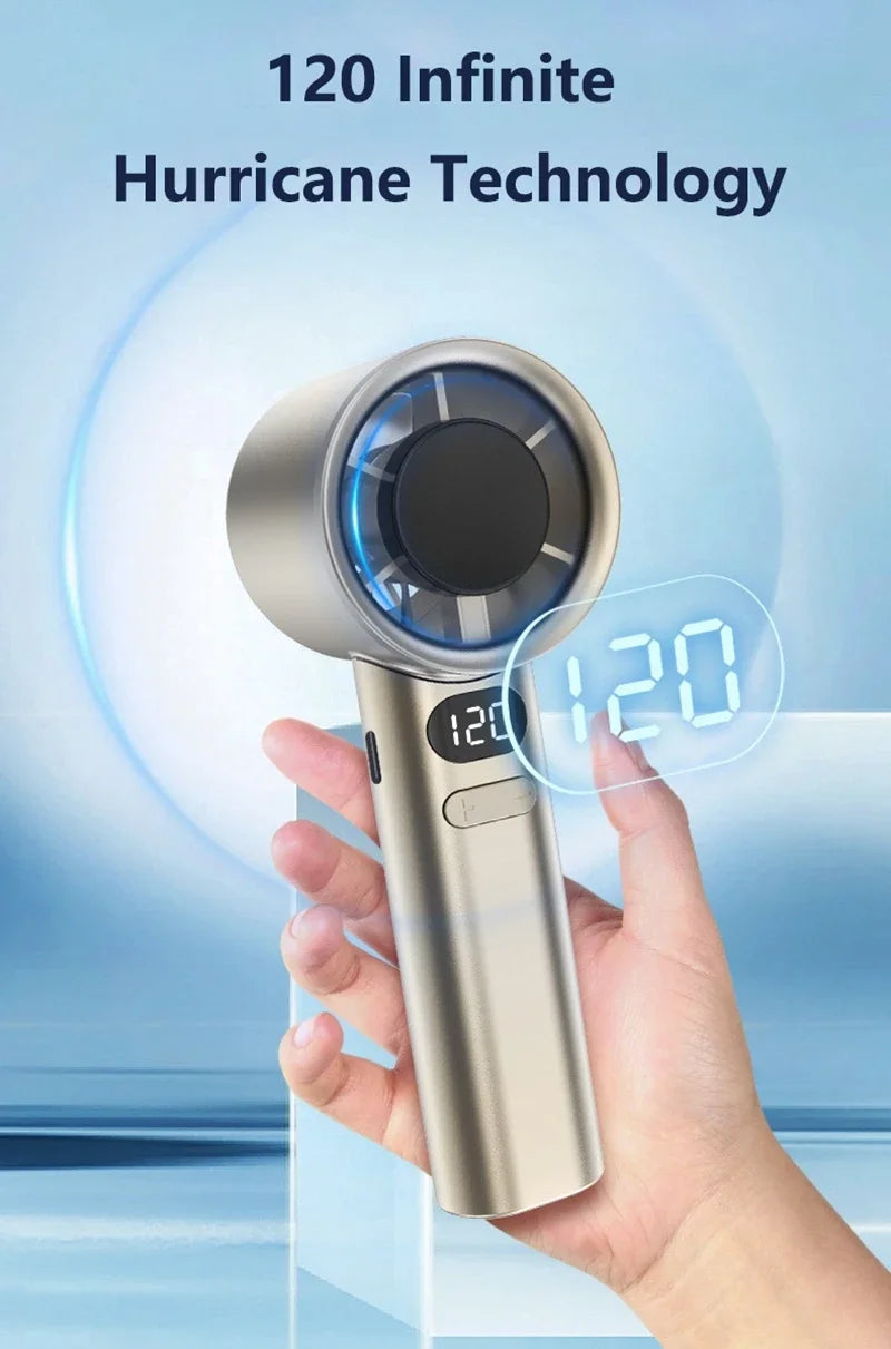 Ventilateur portable Xiaomi Ultra, contrôle de la vitesse du vent sur 100 niveaux, mini ventilateur turbo alimenté par USB, durable à grande vitesse pour une utilisation en extérieur