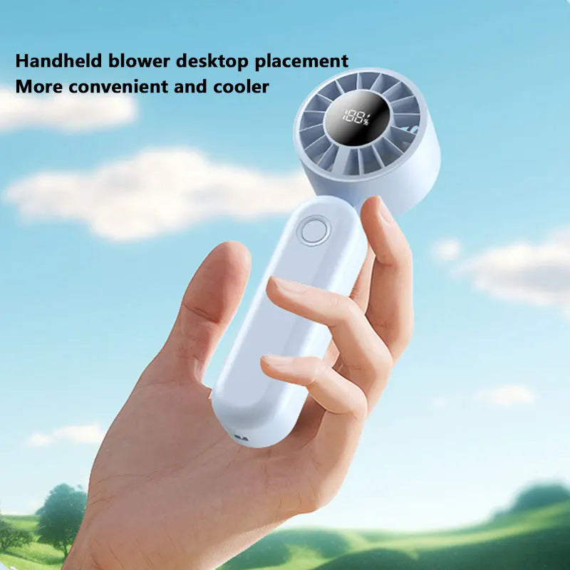 Mini ventilateur portable Xiaomi 120 vitesses, ventilateurs de bureau sans pales rechargeables, refroidissement instantané avec mode glace pour hommes et femmes, nouveau