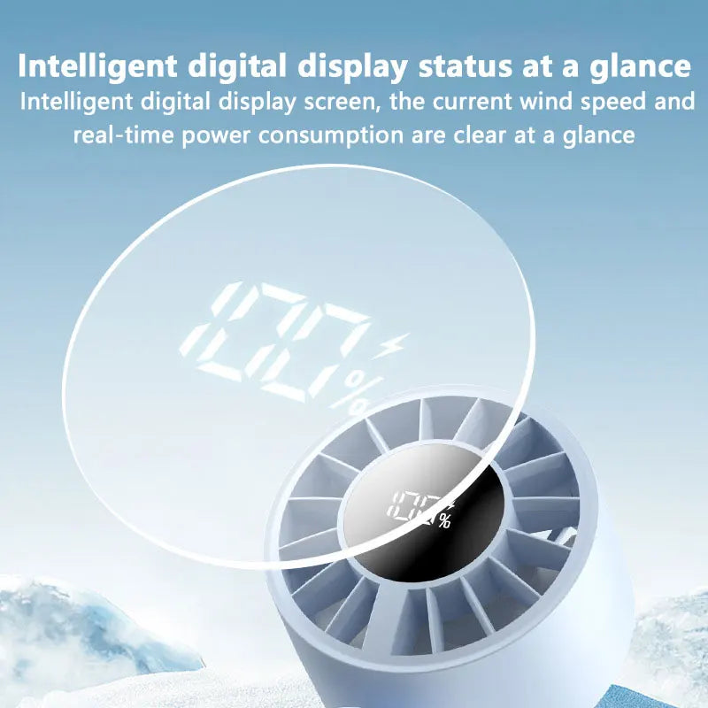 Xiaomi Mini Handheld Fan 120 Speed Portable Bladeless Desktop Fans Rechargeable Instant Cooling With Ice Mode For Men Women New