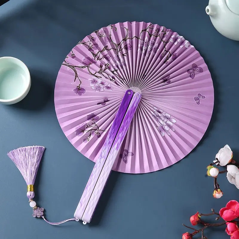 Folding Hand Fan Vintage Fans Chinese Hand Fans Women Dance Fan Cosplay Wedding Party Props Decor Gift Fan Portable