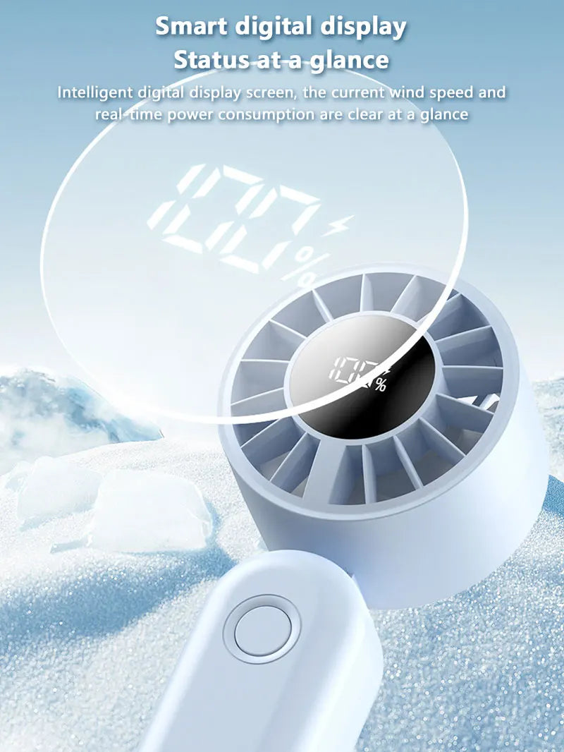 Mini ventilateur portable Xiaomi 120 vitesses, ventilateurs de bureau sans pales rechargeables, refroidissement instantané avec mode glace pour hommes et femmes, nouveau