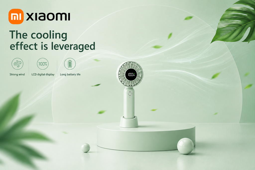 Mini ventilateur portable Xiaomi 120 vitesses, ventilateurs de bureau sans pales rechargeables, refroidissement instantané avec mode glace pour hommes et femmes, nouveau